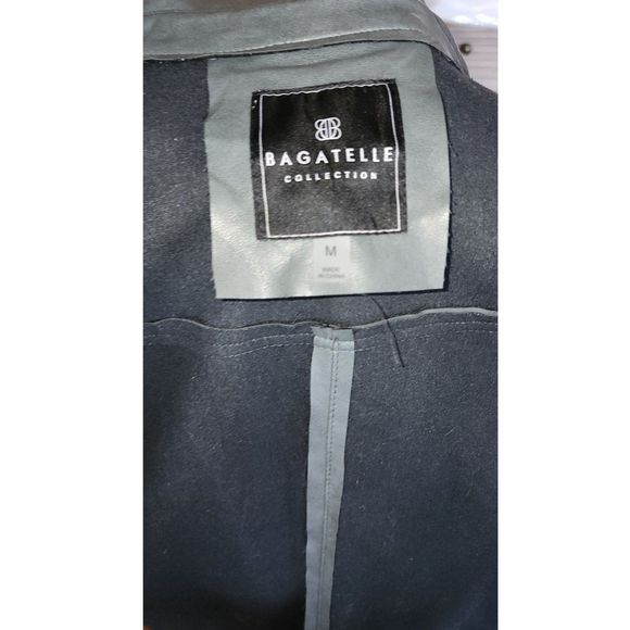 Bagatelle Collection Men's snap-up faux leather shirt jacket size Medium - Picture 7 of 9